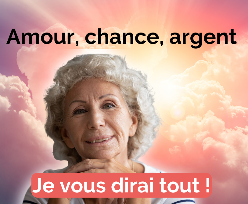 portrait de Monique sur fond rose, voyante à Saint-Etienne